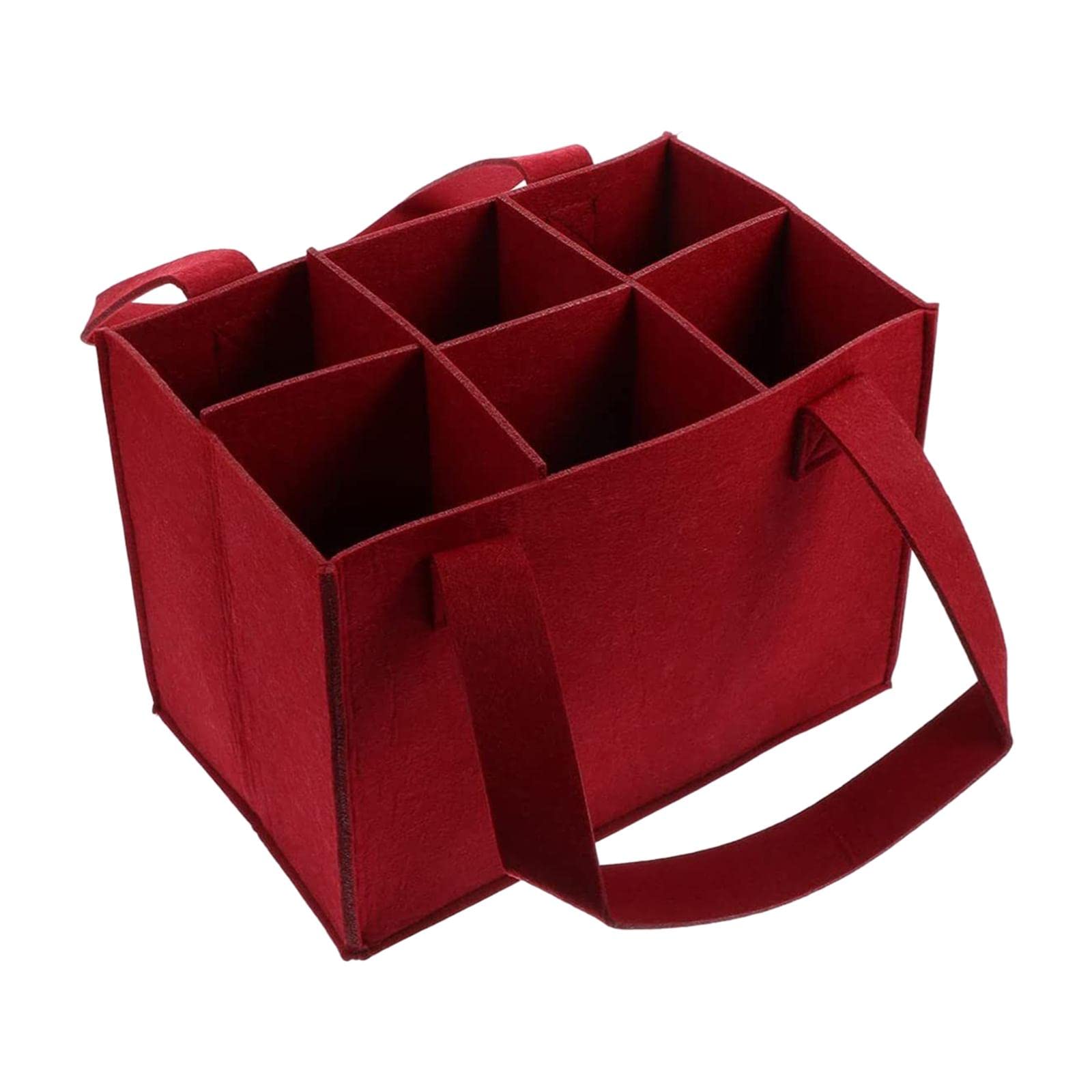 Bolsa de almacenamiento de vino plegable: portabotellas de fieltro para transporte seguro