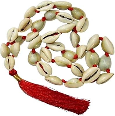 Kaudi Mala Necklace | Mens and Womens Organic Kauri Jewelry | Jaapmala for Mantra & Pooja Astrology 27+1 Kaudi