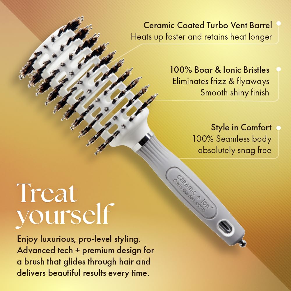 Olivia Garden Ceramic + Ion Turbo Vent Combo Hair Brush