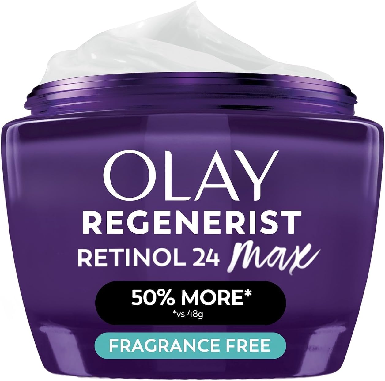 Retinol Night Cream for Women, MAX, Anti-Aging Face Mousturizer, Fragrance-Free, Non Greasy - Anti-Wrinkle, Smooth Fine Lines, Hydrating Skin Care - Triple Collagen Cream, Niacinamide, 1.7oz