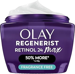 Retinol Night Cream for Women, MAX, Anti-Aging Face Mousturizer, Fragrance-Free, Non Greasy - Anti-Wrinkle, Smooth Fine Lines, Hydrating Skin Care - Triple Collagen Cream, Niacinamide, 2.6oz