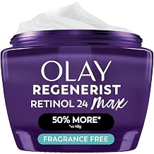 Olay Retinol Night Cream for Women, MAX, Anti-Aging Face Mousturizer, Fragrance-Free, Non Greasy - Anti-Wrinkle, Smooth Fine Lines, Hydrating Skin Care - Triple Collagen Cream, Niacinamide, 1.7oz