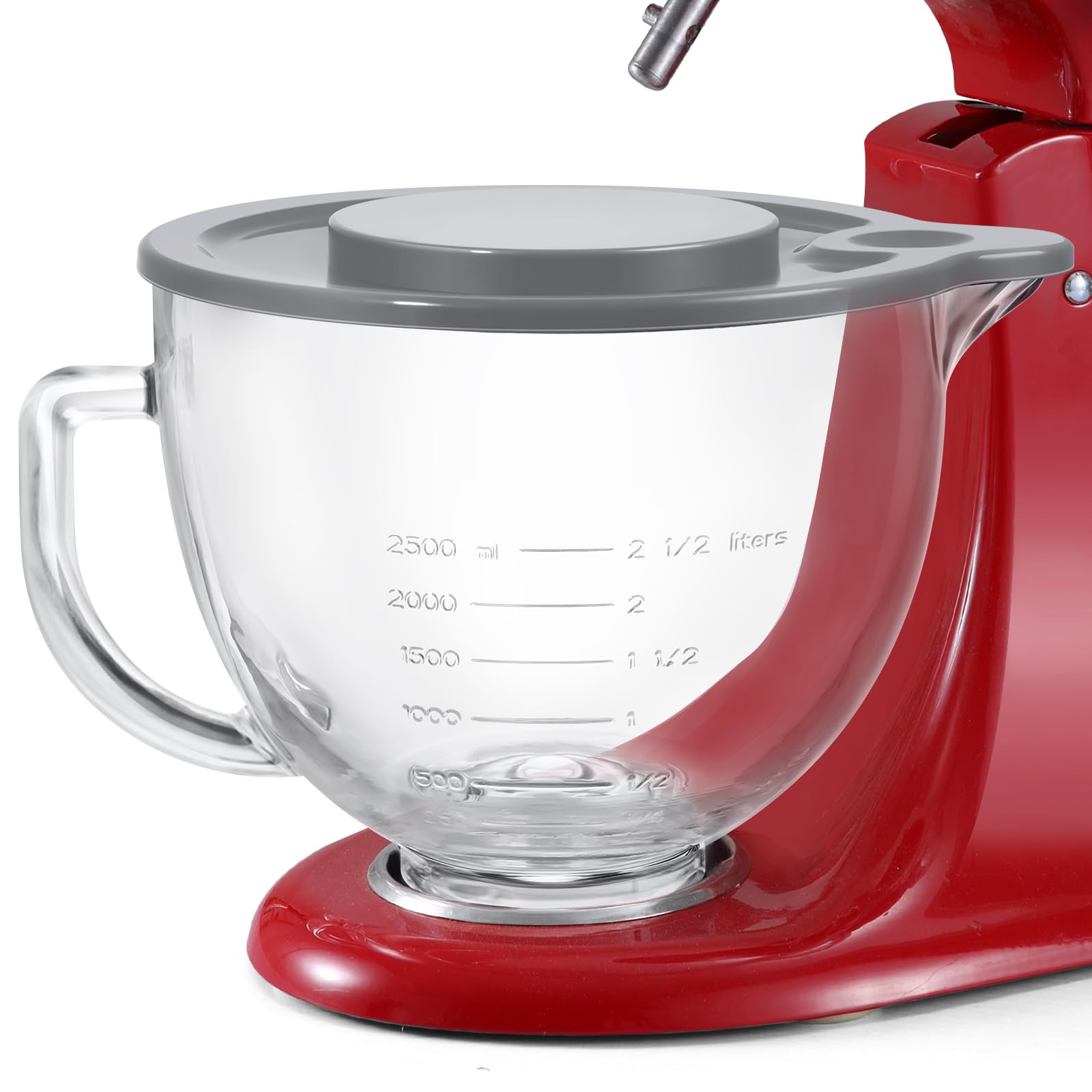 KitchenAid Ciotola in vetro con testa inclinabile da 3,5 litri, KSM35 GB, trasparente