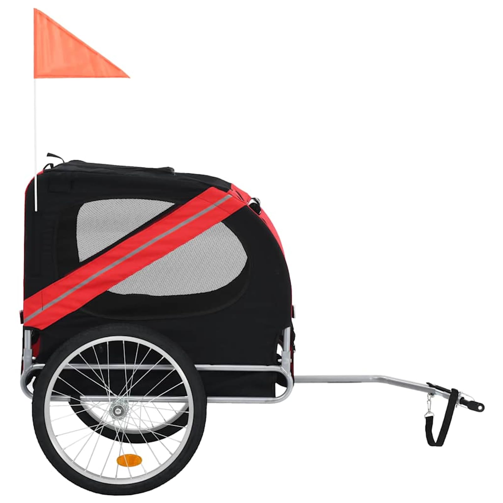 Gecheer Rimorchio da Bici per Cani, Trasporto Animale Domestico con Telaio Acciaio, Ruote Sgancio Rapido, Finestre Rete, Copertura Pioggia, Base Antiscivolo per Passeggiate in Bicicletta