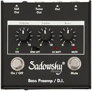 ベース用プリアンプ/EQ/DIエフェクトペダル SAC PED SBP 1 V2