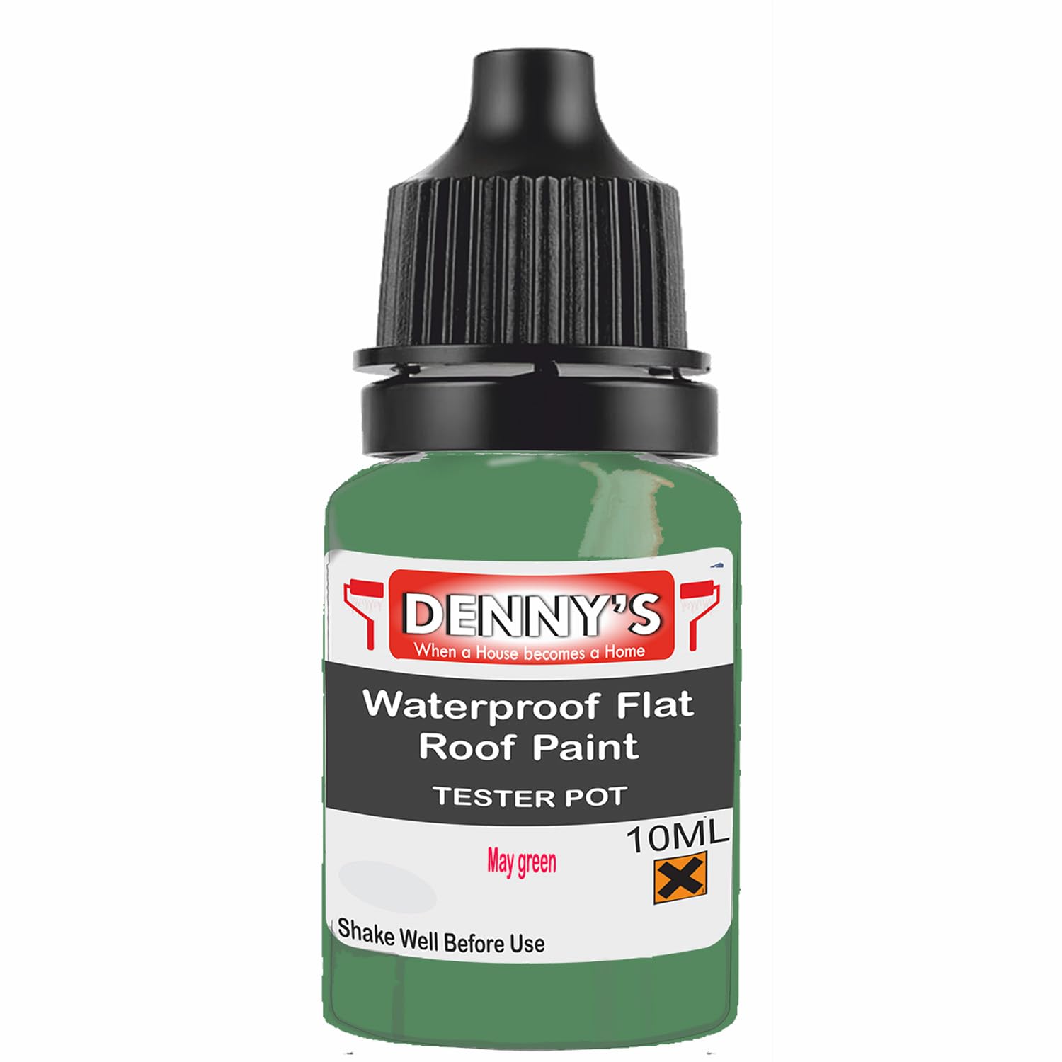 SCOOBYS PAINTS BACK IN THE MIX Chlorinated Rubber Flat Roof Paint – Waterproof Roof Sealer & Leak Repair Coating, Quick Drying, High Adhesion (May green, 10ML Tester Bottle) — image 1