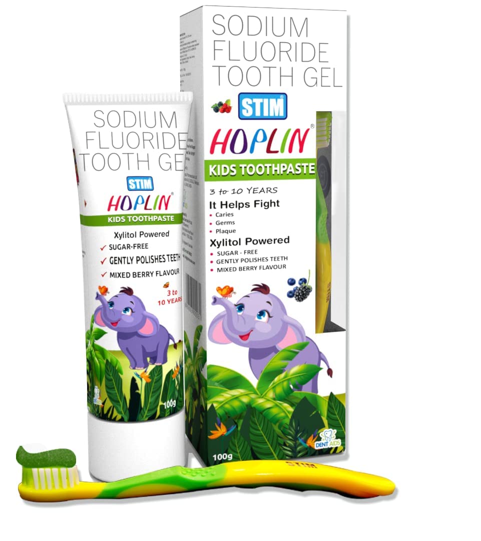 STIM Dental Hoplin Kids Toothpaste with free Toothbrush Amazon.in