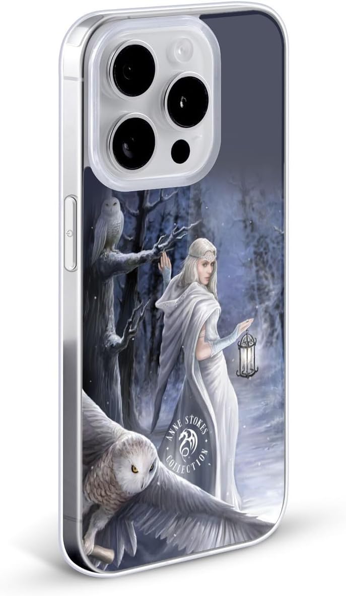Head Case Designs Officially Licensed Anne Stokes Midnight Messenger Owls Gel Case [Military Grade Protection] Compatible with Apple iPhone 14