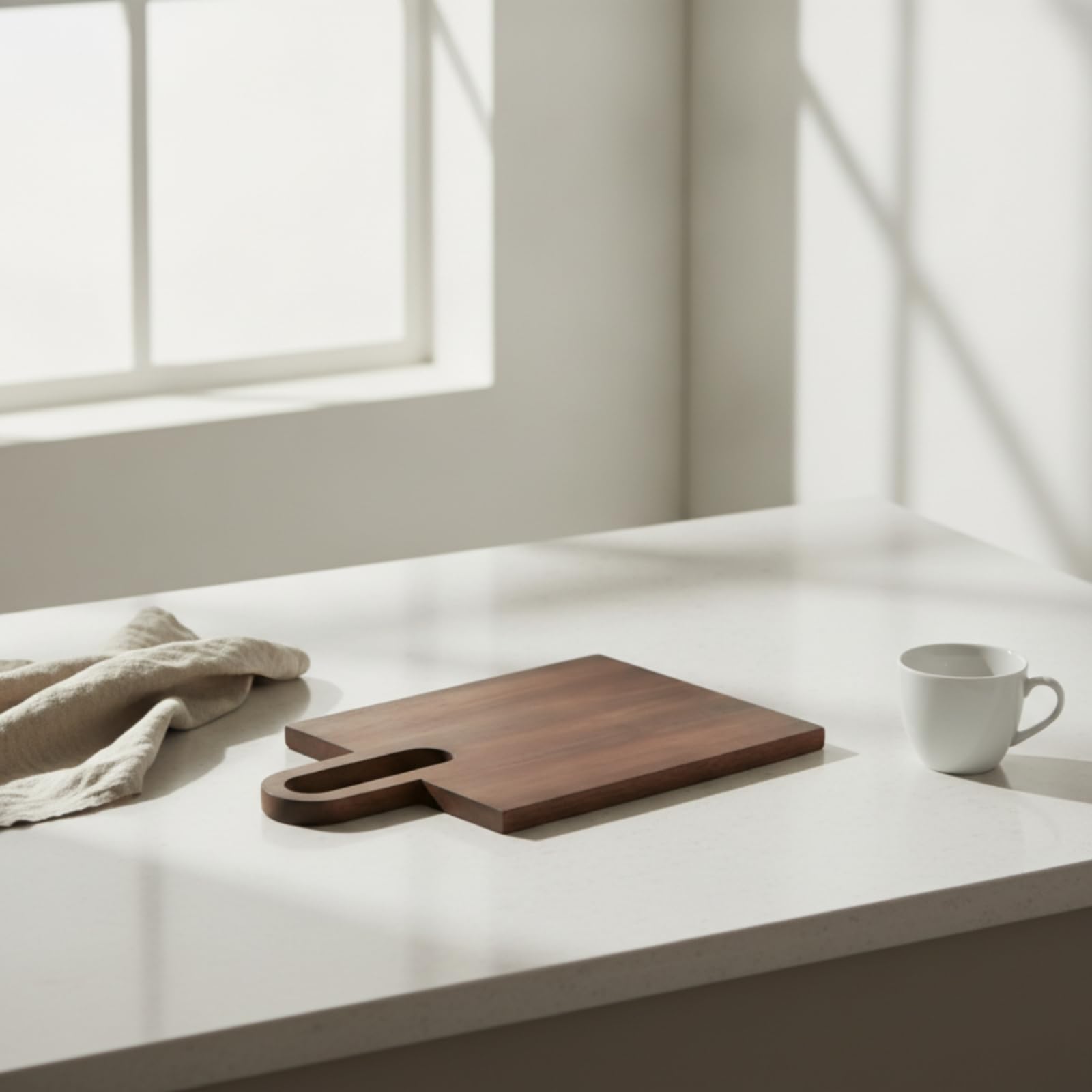 Tabla Cocina con Asa Minimalista Tabla Servir Charcutería Resistente Al sgaste para Comedor, 20 37 2cm