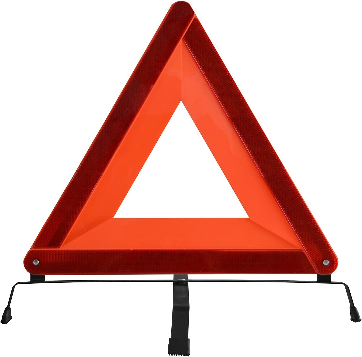Riflettore di Sicurezza Triangolare Pieghevole con Base in Metallo Supporto Triangolare Telaio di Avvertimento Triangolo Triangolo di Emergenza Riflettore Triangolo di Sicurezza