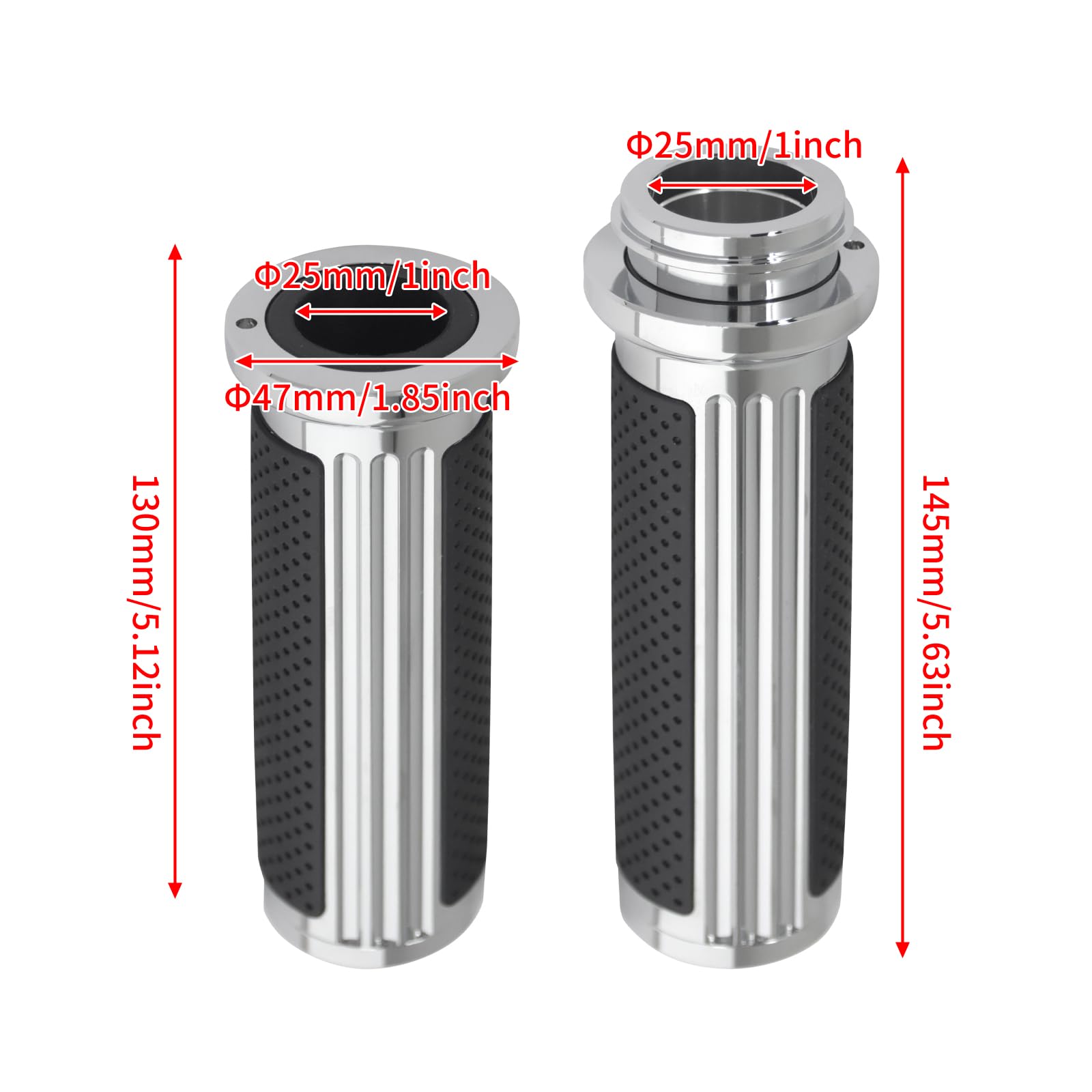 HDBUBALUS Poignées De Guidon De 25 Mm Pour Harley Touring Street Glide Road King Road Glide Electra Glide Dyna Softail