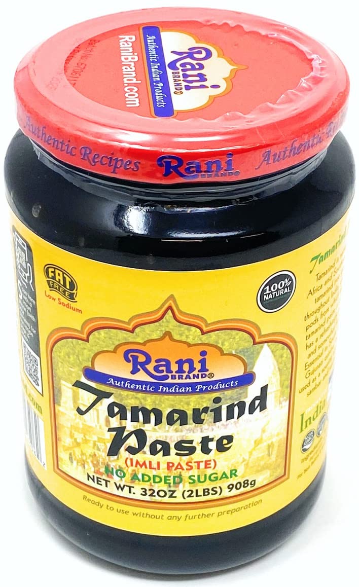 Rani Tamarind Paste Puree (Imli) 32oz (2lbs) 908g Bulk Glass Jar, No added sugar ~ All Natural | Vegan | Gluten Free | No Colors | NON-GMO | Kosher | Indian Origin
