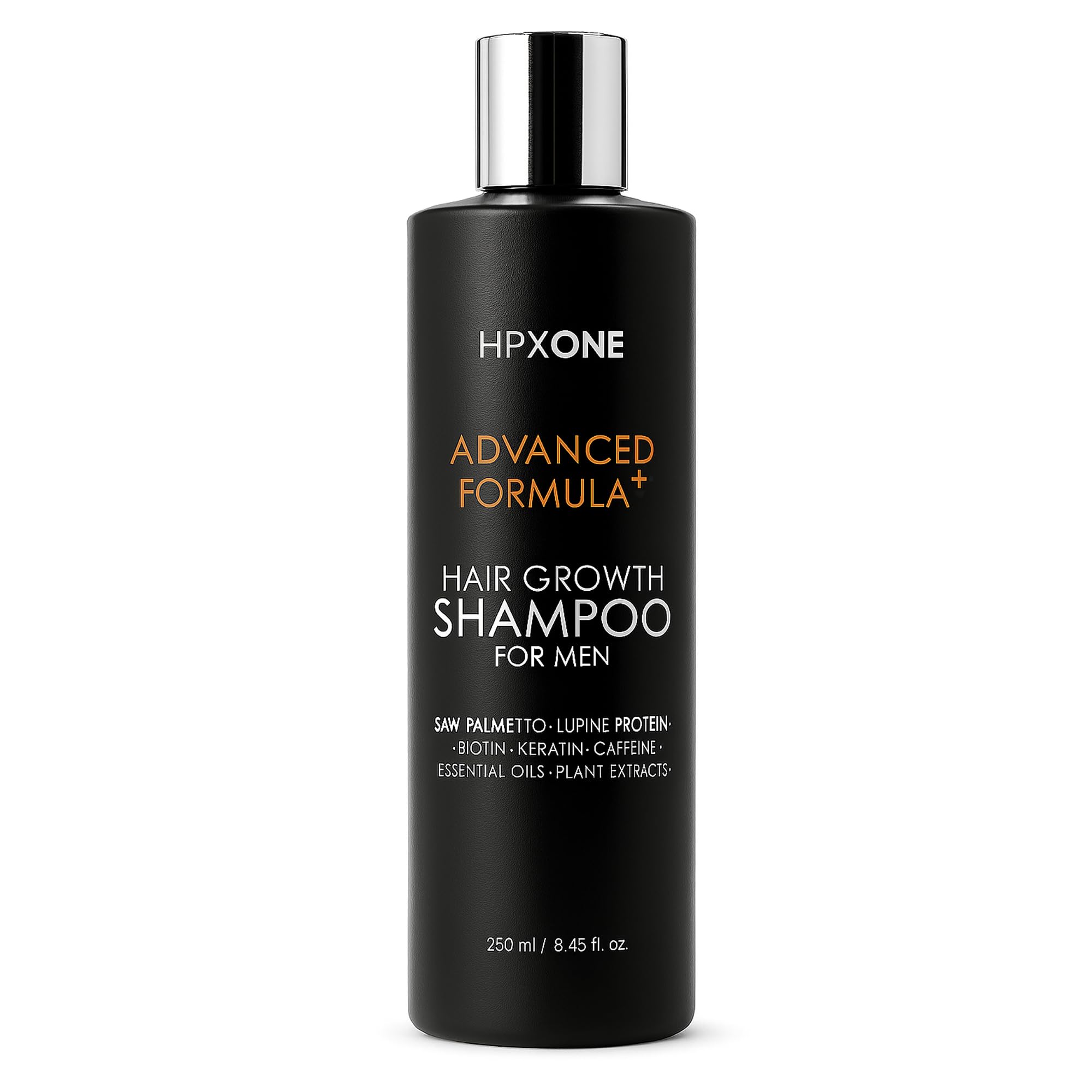 Anti Hair Loss Shampoo For Men - DHT Blockers: Saw Palmetto & Lupine Protein + Biotin, Keratin, Caffeine, Essential Oils & Plant Extracts - Strengthen, Thicken & Protect (250ml)