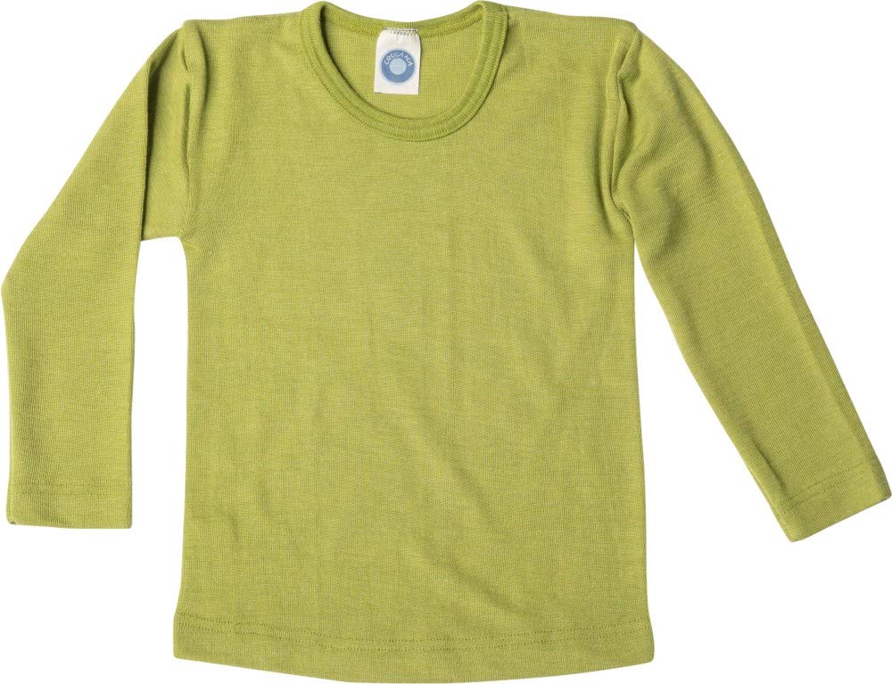 Cosilana, Maglietta Intima per Bambini a Maniche Lunghe, 70% Lana (kbT), 30% Seta