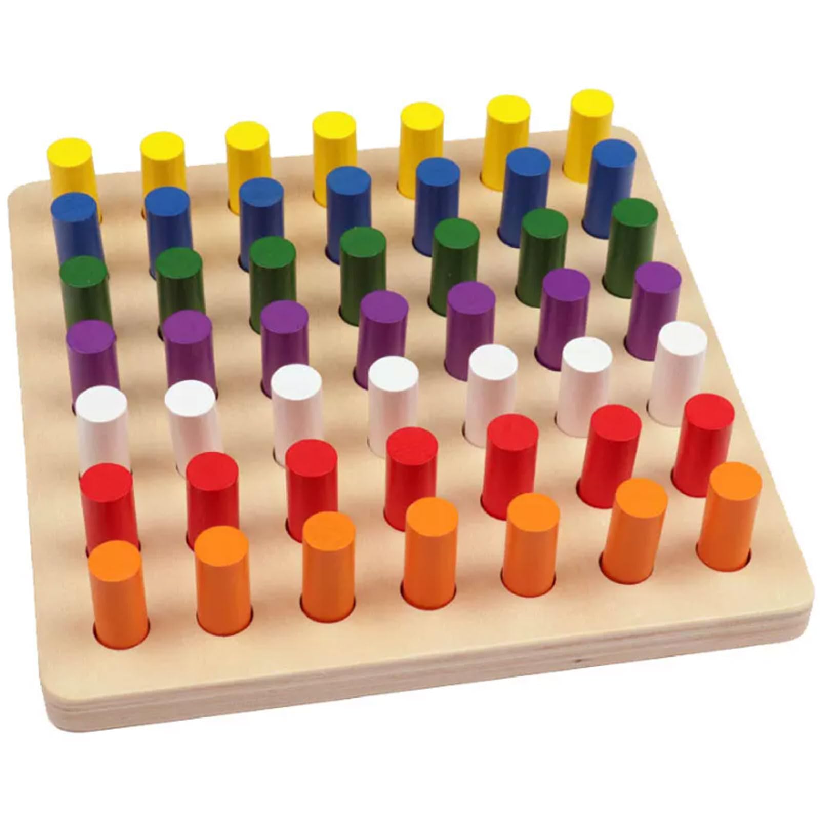 Giocattolo Montessori tavola perni Legno