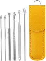 Speetop Ear Wax Removal Kit: 6pcs Stainless Steel Ear Cleaner with Portable Scope for Adults & Kids - Safe Wax Remover Tool