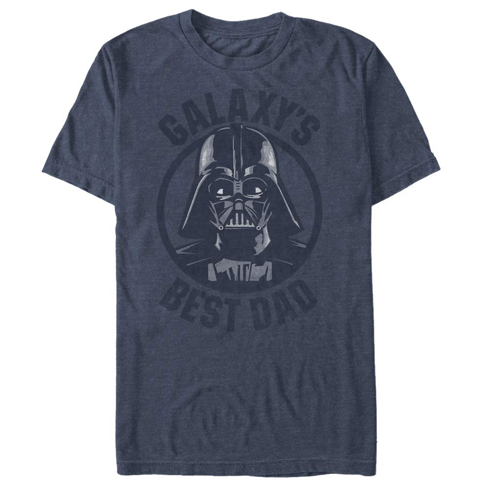 STAR WARS Men's Officially Licensed Tees Shirt, Blue//Galaxy Dad, Medium