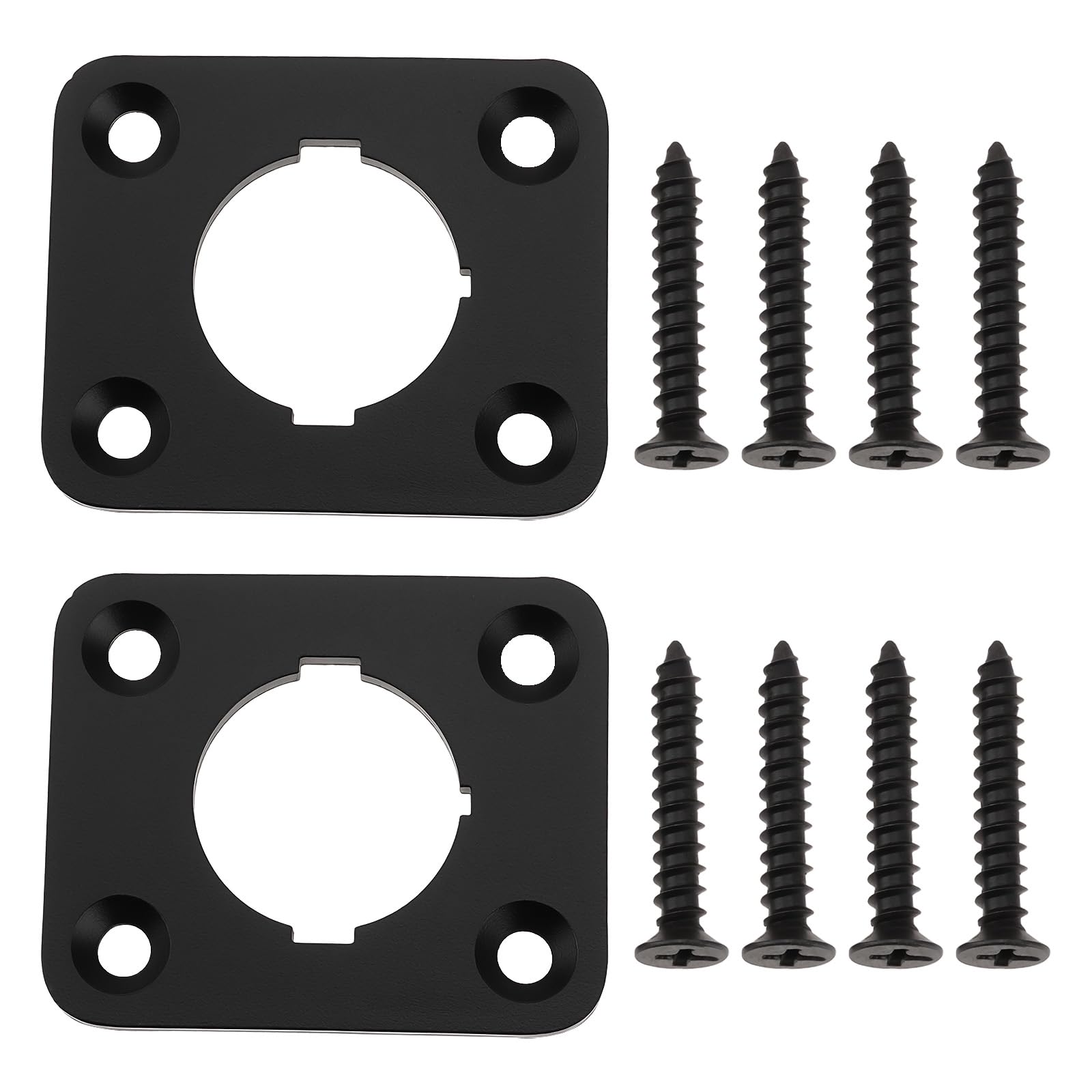 2X Car Single Hole Round Switch Panel Aluminum Alloy 41x35x2.5mm Suitable for Cars Trucks Boats Rvs with Screws