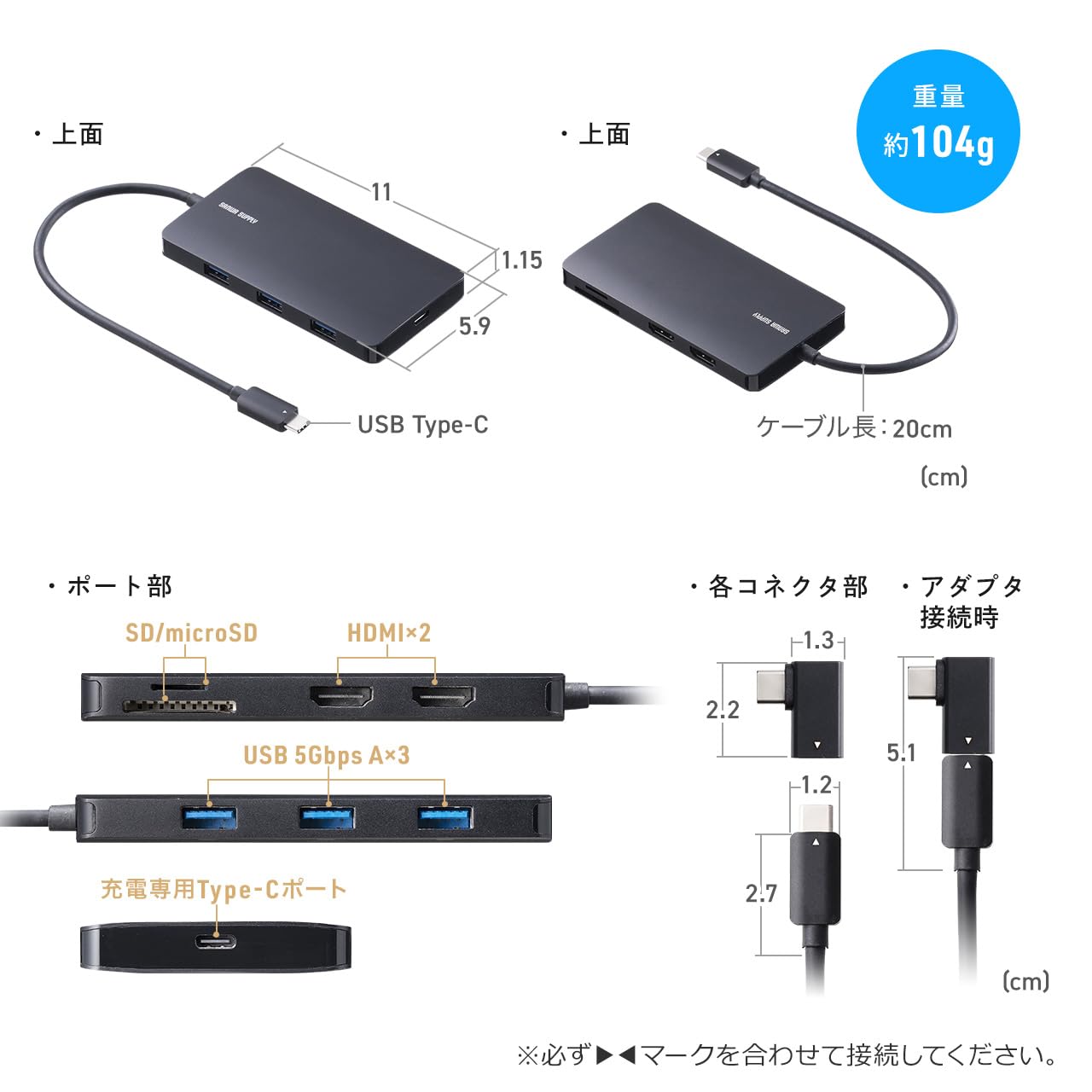 Amazon | イーサプライ ドッキングステーション HDMI2つ 2画面出力対応