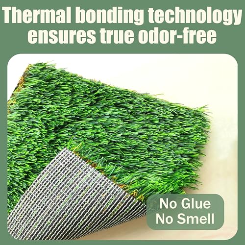Image of Washable Artificial Grass DogPotty Pad -Durable Fake Grass Pee Pad,Reusable Indoor /Outdoor Puppy TrainingMat for Dogs & Small Pets, Artificial GrassDoormat