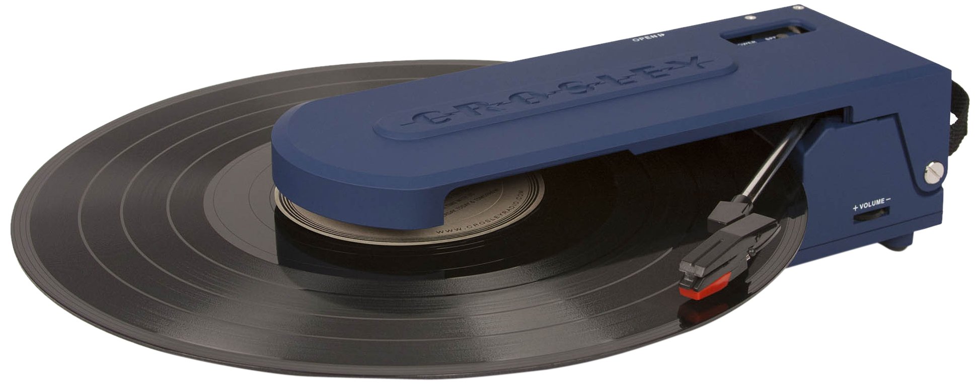 新品、携帯Crosley Revolution ポータブルUSBターンテーブル Crosley Revolution Portable Two Speed USB Enabled Turntable - Blue