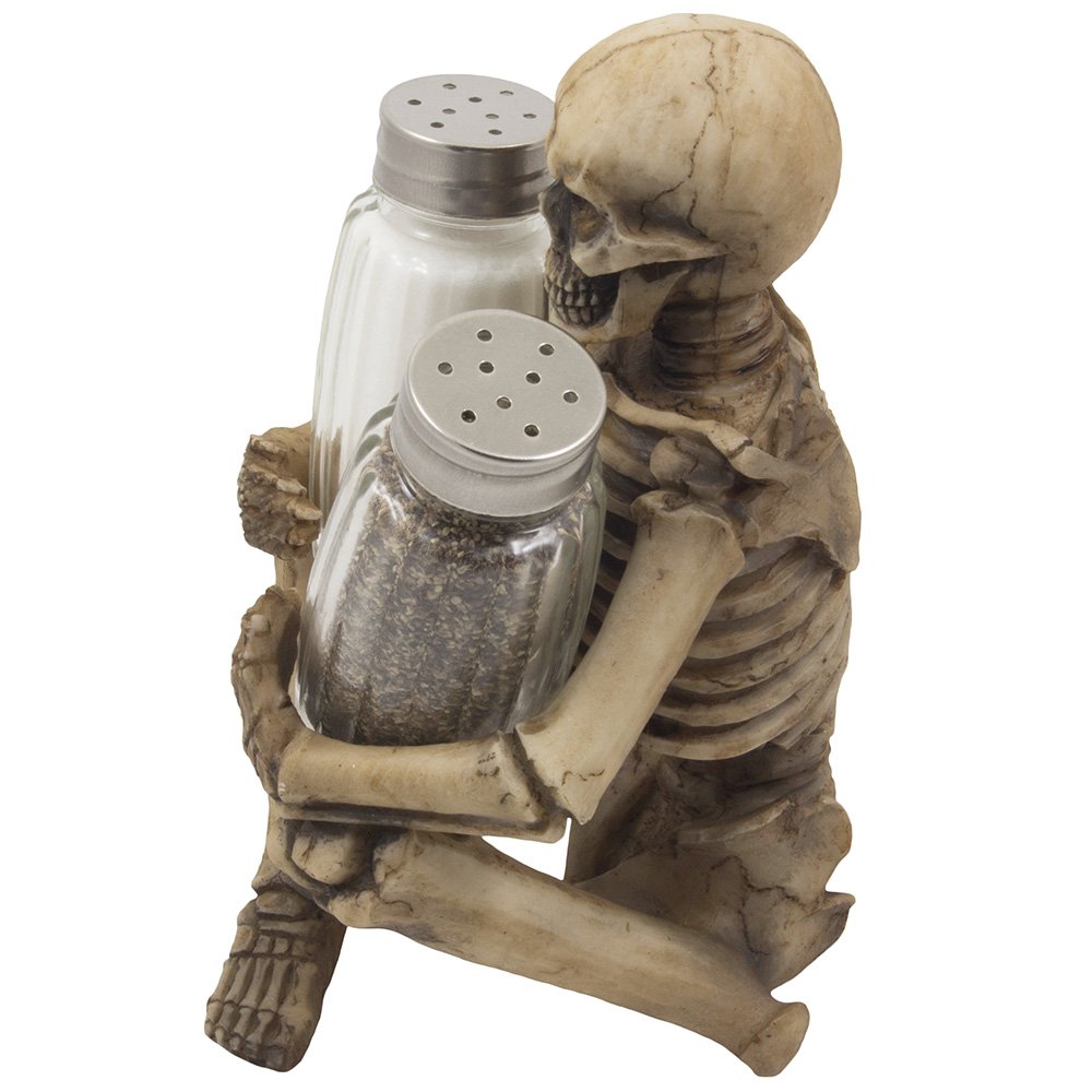 Amazon.com: Scary Skeleton Glass Salt and Pepper Shaker Set with