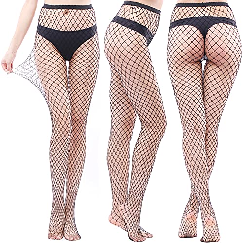 Adove Multipack Fishnet Tights for Women, Multi colored Thigh High Stockings Mesh Hight Waist Fish Nets Pantyhose2