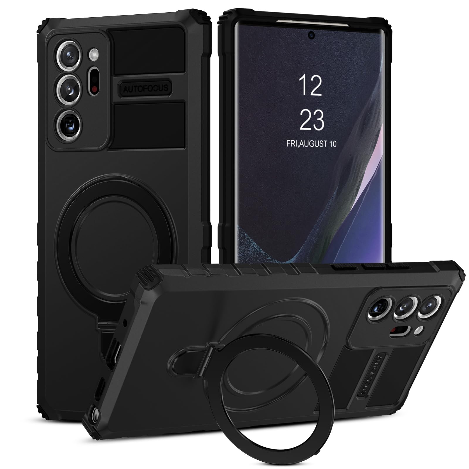 DUEDUE for Samsung Galaxy Note 20 Ultra Case Magnetic Built in Stand Ring  Holder[Compatible with MagSafe], Military Grade Shockproof Protective