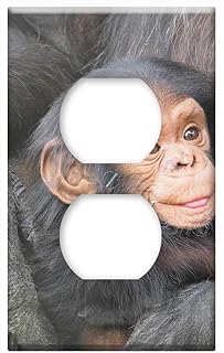 Switch Plate Outlet Cover - Chimpanzee Baby Mother Love Animals Animal