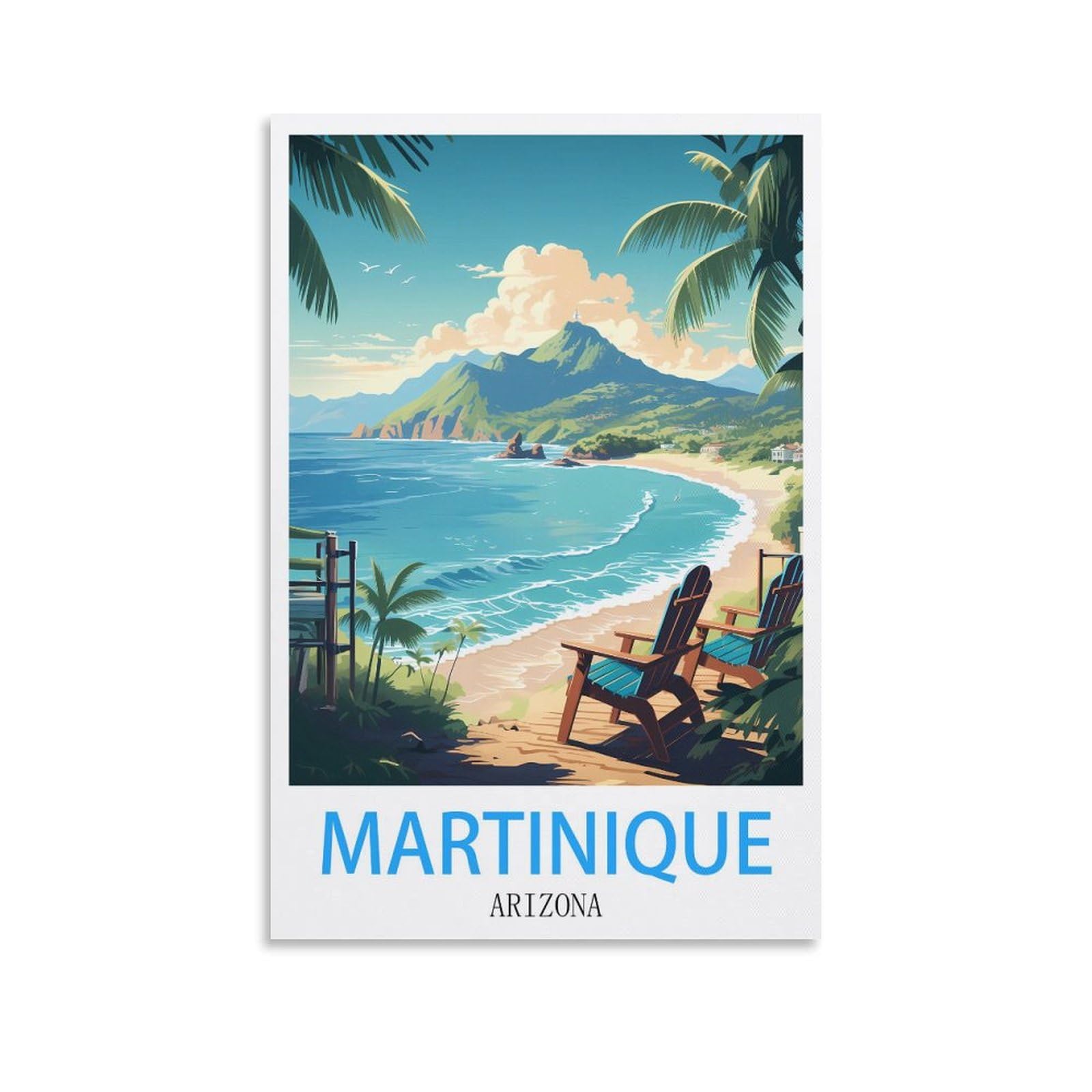 EZMLFA 5D Diamond Art Kits for Beginner,Martinique Arizona Crystal Rhinestone Embroidery Craft Kits for Home Wall Decor Gifts, 50x60cm