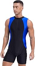 ranrann Men's 1 Piece Swimsuit Swimsuit, Swimming, Surf, Beach, Swimming Pool, Swimwear, M-3XL