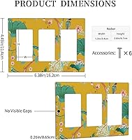 Vista 231 de Vista de ventana, isla tropical, playa, palmeras, cielo soleado, cubierta de interruptor de luz de palanca individual, placa decorativa de pared