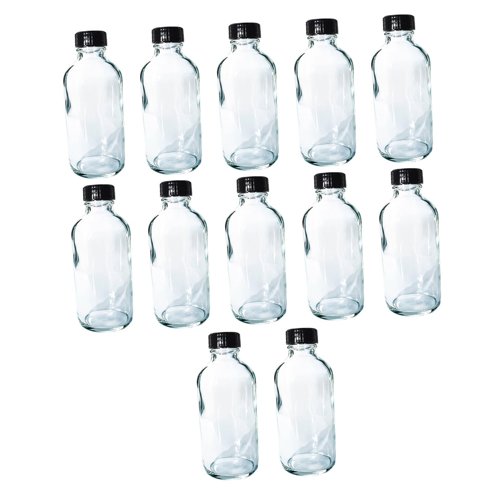 Glasreagenzflasche 120ml 12 Stück Transparent für Labor und Klinik