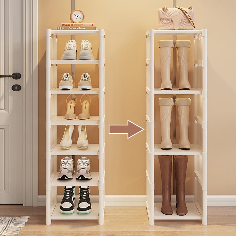 Rebrilliant Grand étagère à chaussures étroite à 10 niveaux pour étagères à chaussures pour 10 à