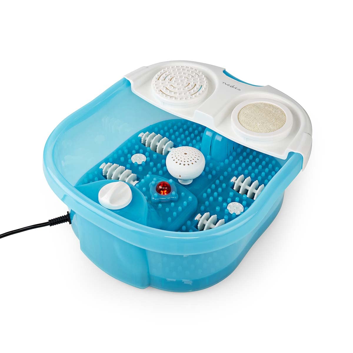 Nedis Baño con burbujas para pies | 1 ajuste de calor | 3 modos de masaje | azul/blanco