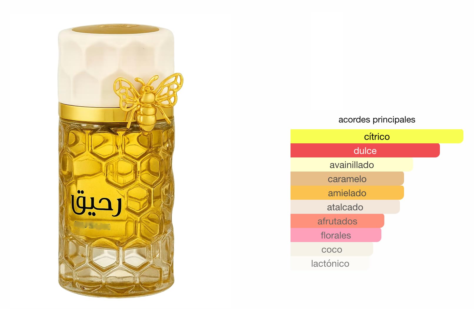 Perfume Raheeq Extrait de Parfum 100 ml, Perfume Árabe Unisex de Larga Duración, Incluye Atomizador Recargable 5ml, Fragancia gourmand oriental con naranja sanguina, caramelo, coco y vainilla (Raheeq)