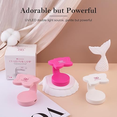 Miniatura 6 de Arousar Mini lámpara de uñas LED UV, pegamento de uñas rosa de 15 W, lámpara de curado UV con sensor inteligente, curado de uñas USB portátil para