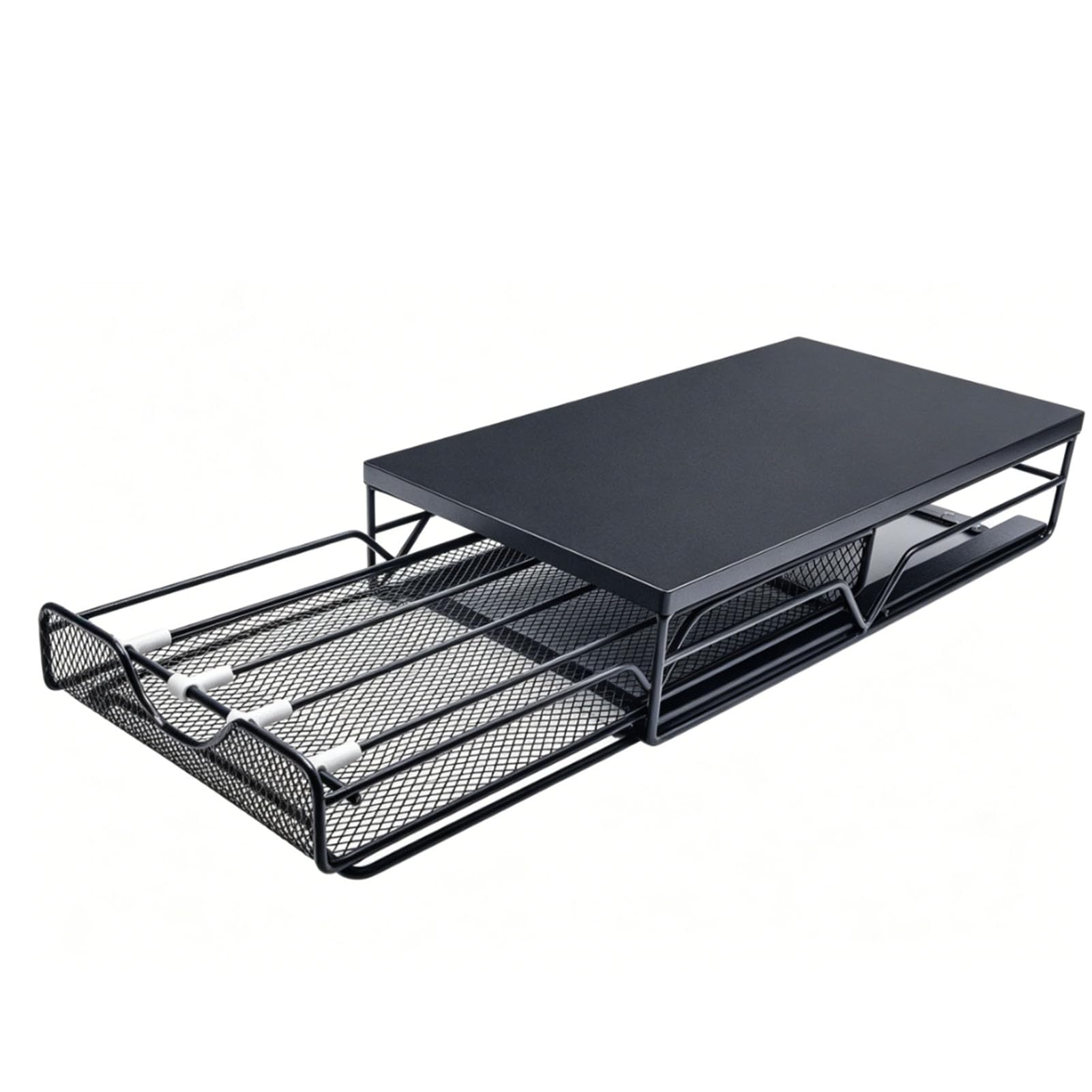 RIZGHWOY Portacapsule per caffè, Organizer per Cassetti di Grande capacità con Divisore Rimovibile, Design Scorrevole e Liscio per L'uso Al Bancone (BLACK)