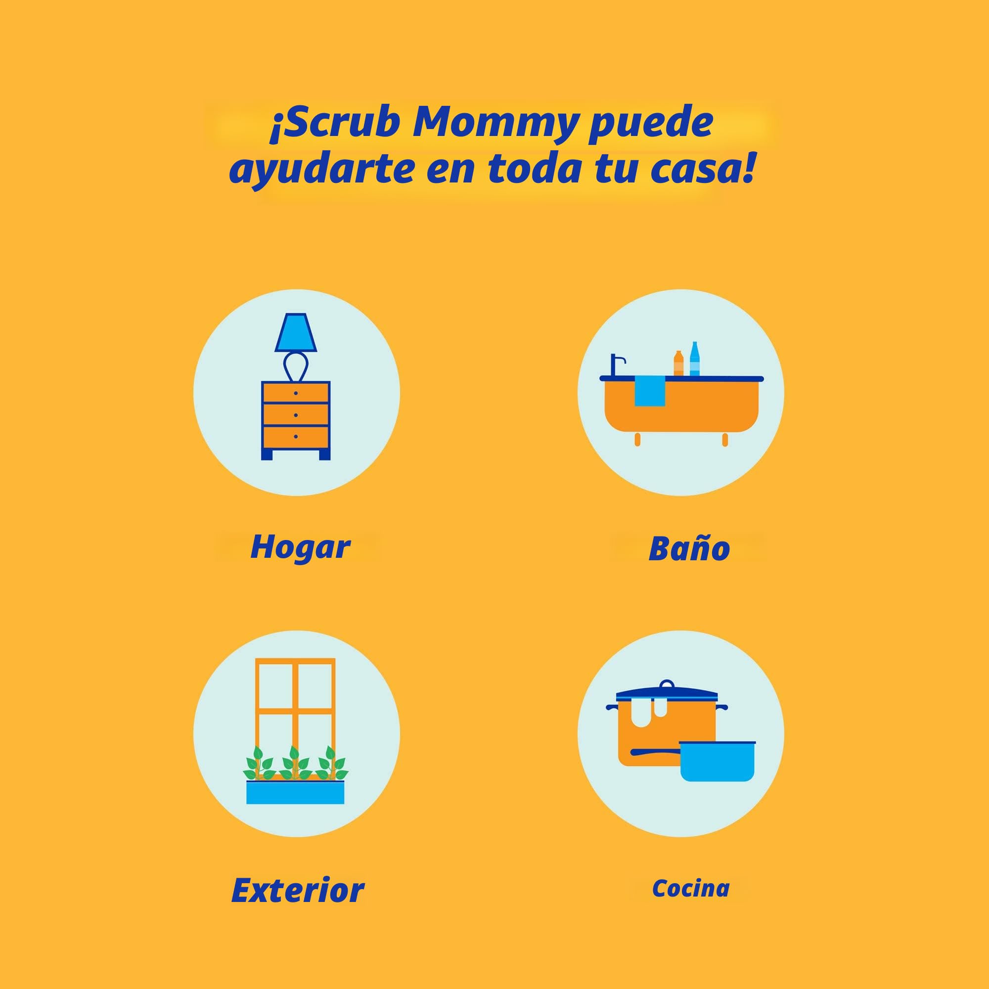 Scrub Daddy + Scrub Mommy Paquete de 3 - Esponjas con Cara Sonriente para Limpieza y Fregado - Multipaquete de Estropajos de Cocina Antiarañazos con FlexTexture Fregado Firme y Suave
