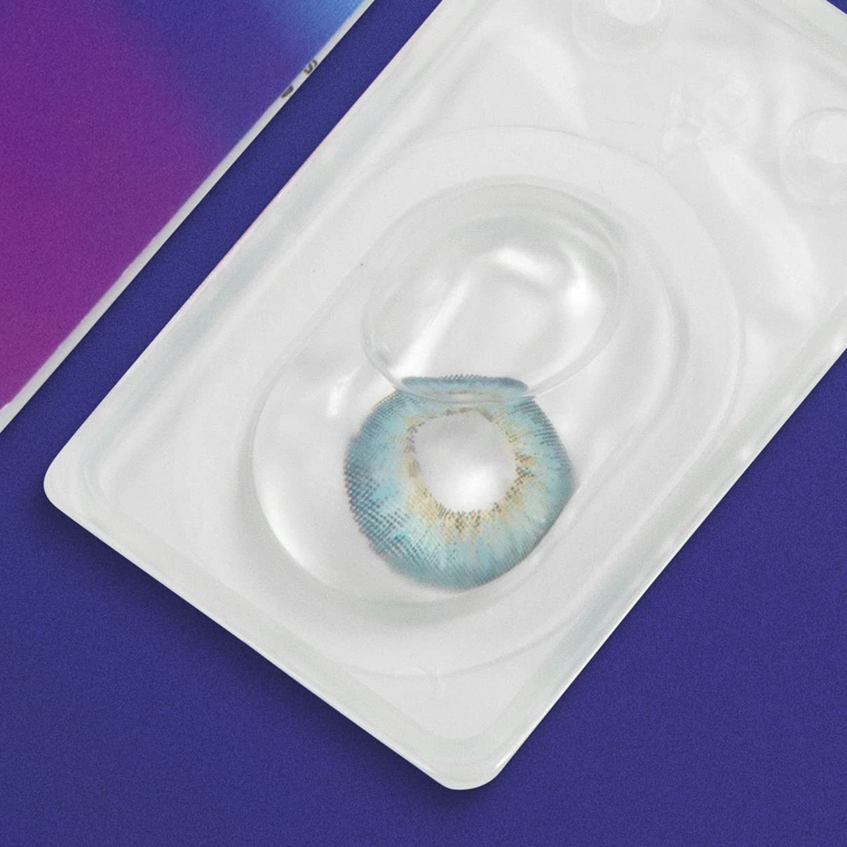 GLAMLENS Lenti a contatto colorate Fresh Blue - mensili - silicone idrogel - 2 pezzi - DIA 14.5 - senza correzione