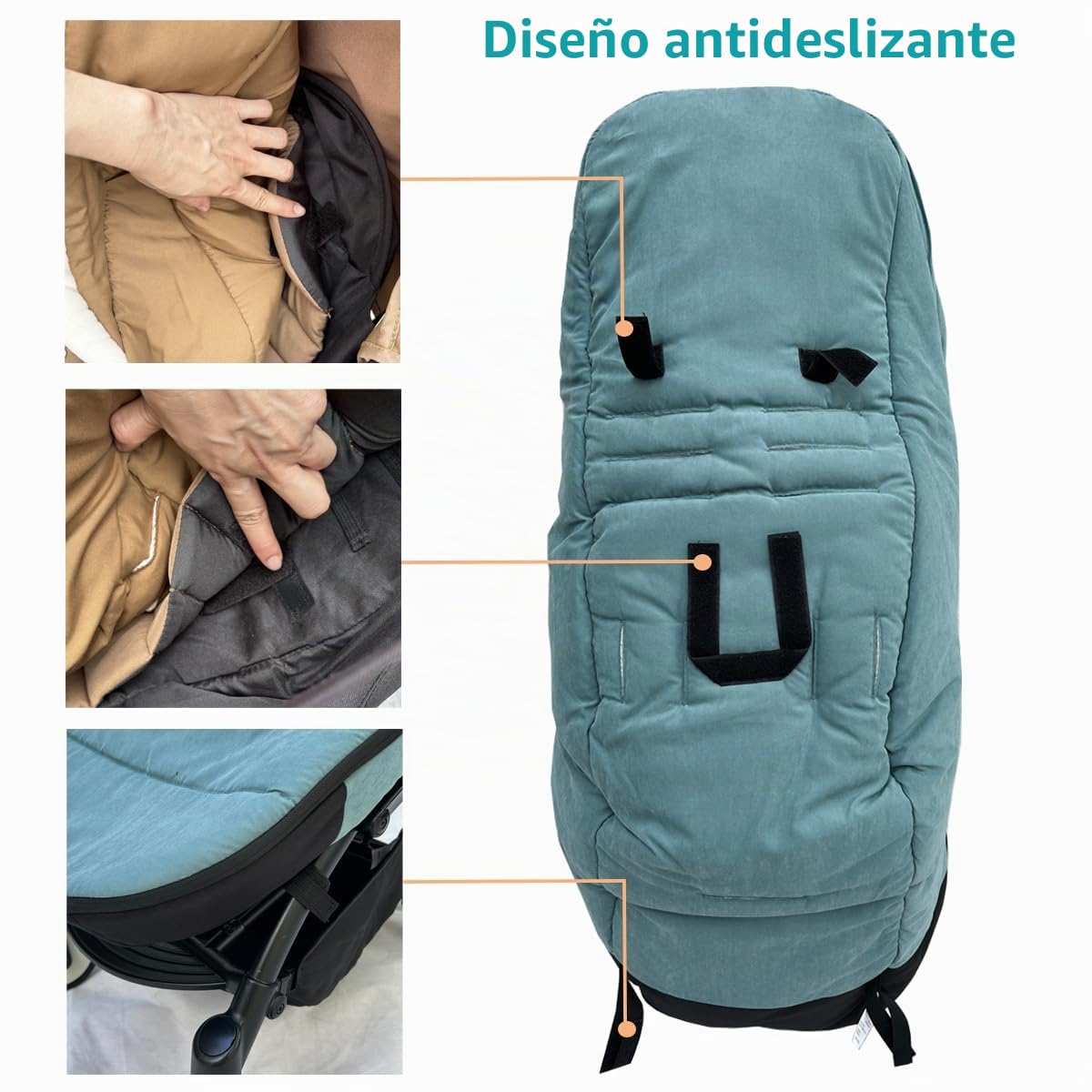 Saco universal para cochecito Babyzen YOYO/YOYO2 y Bugaboo, base de tela impermeable, fácil de limpiar, funda cálida para cochecitos