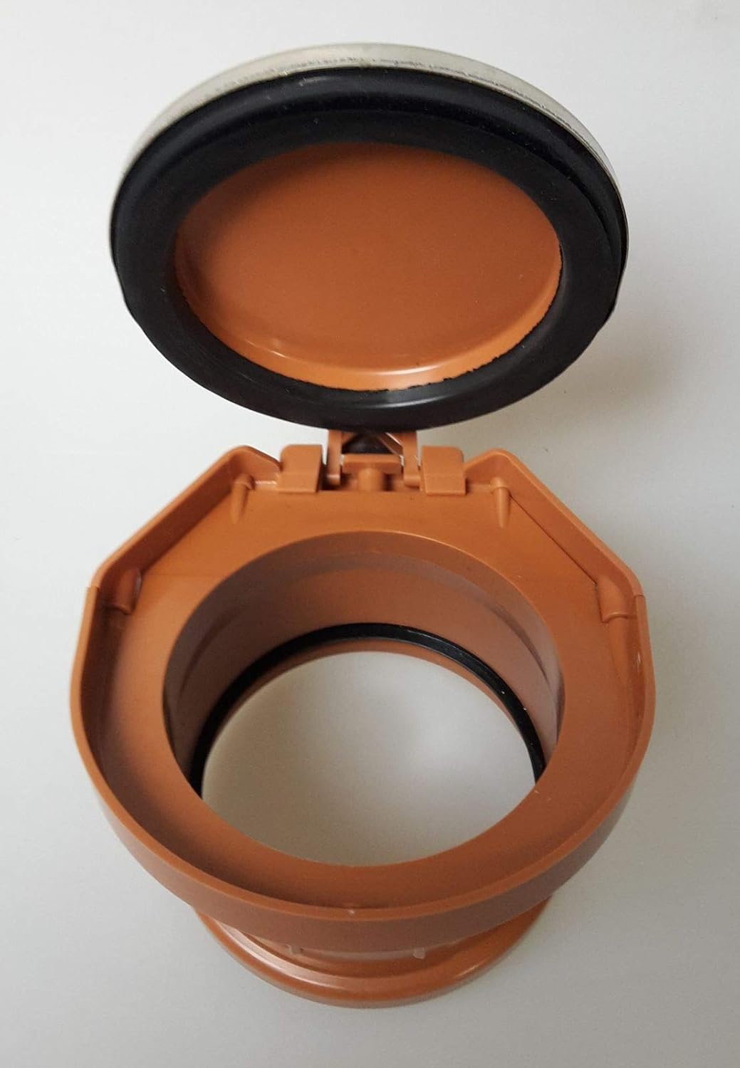 Válvula antirretorno DN 160, cierre antirretorno DN160, con tapa de acero inoxidable con goma de sellado, válvula antirretorno, tapa de tubo (DN160)