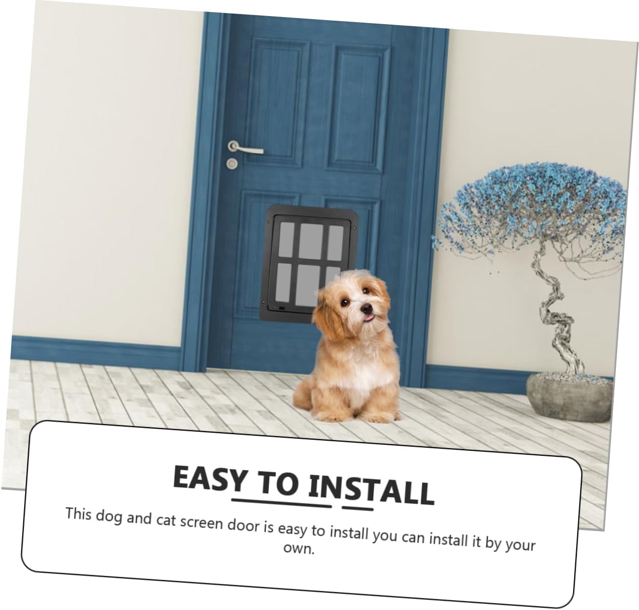 BESPORTBLE 1set Pet Door Screen for Cats and Dogs Indoor Animal Installation for Home Use Secure Locking Feature for Nighttime Safety