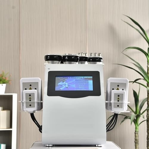 XFK 6 in 1 Cavitation Machine, Multifunctional Beauty Machine Body Massager, Skin Lift Massager Cellulite Reduction Device for Home Beauty Salons