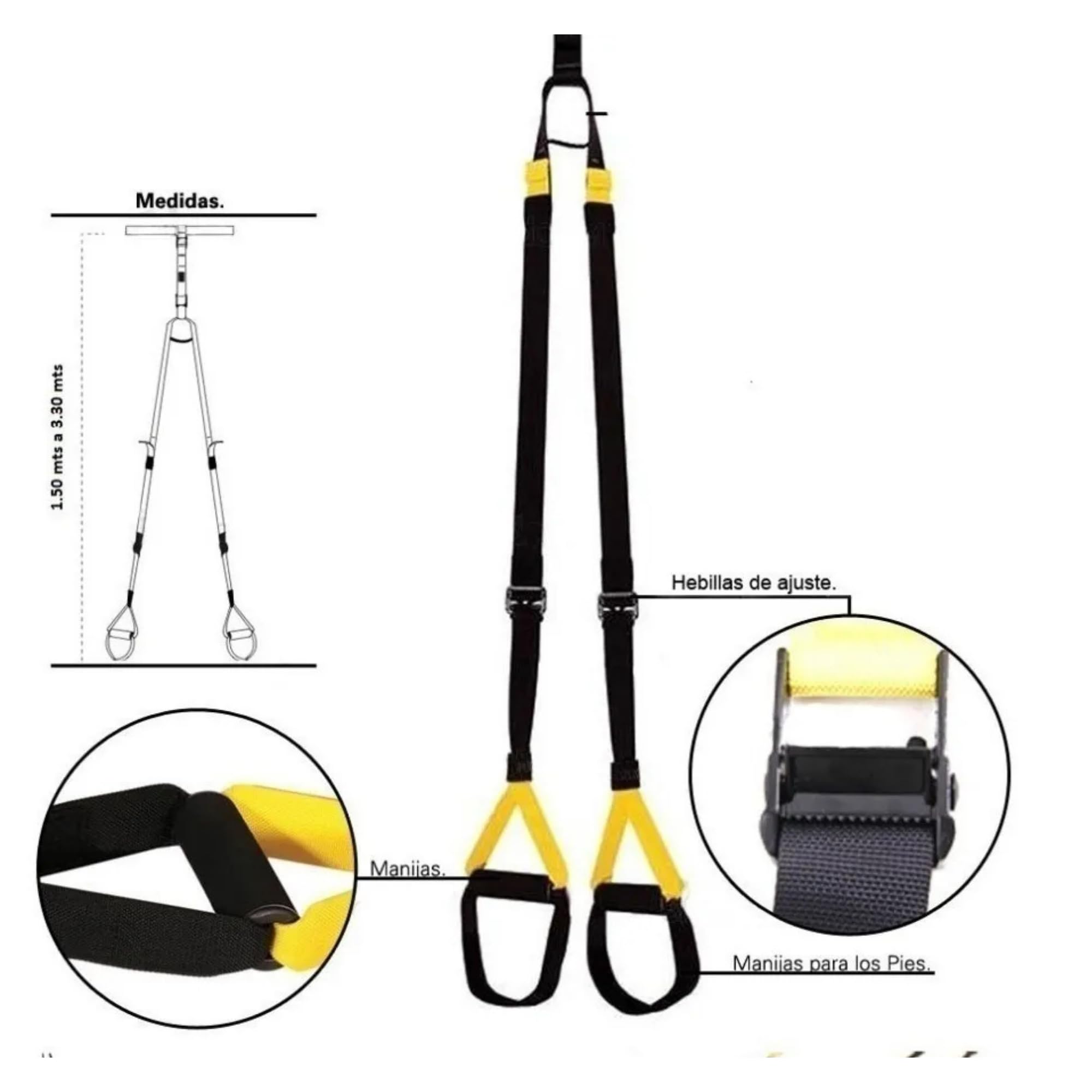 Schlingentrainer Set für Zuhause & Outdoor | Komplettes Suspension Training System mit Türanker, Verstellbare Gurte, Tragetasche | Ganzkörpertraining, Calisthenics Equipment, Fitness, Heimtraining