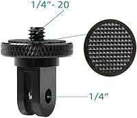 Vista 5 de Adaptador de trípode de cámara de aluminio 1/4"-20 Adaptadores de montaje de conversión compatibles con cámaras de acción Gopro Insta360 y otros