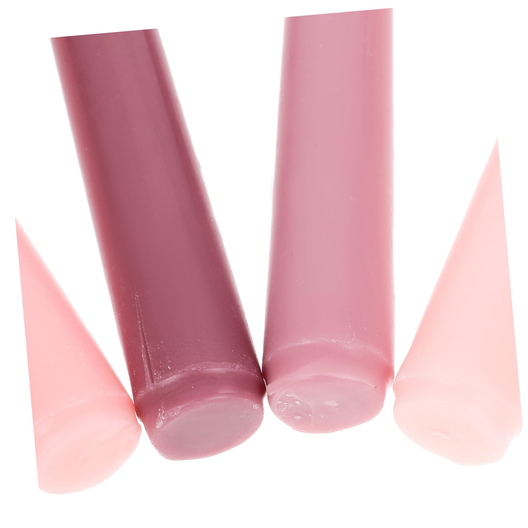 Candele Profumate a Palo lungo Decorate per Matrimoni, Luce Decorativa Romantica per Sala da Pranzo, Paraffina senza Fumo, Set da 4 Pezzi, Fragranza Rosa Morbida