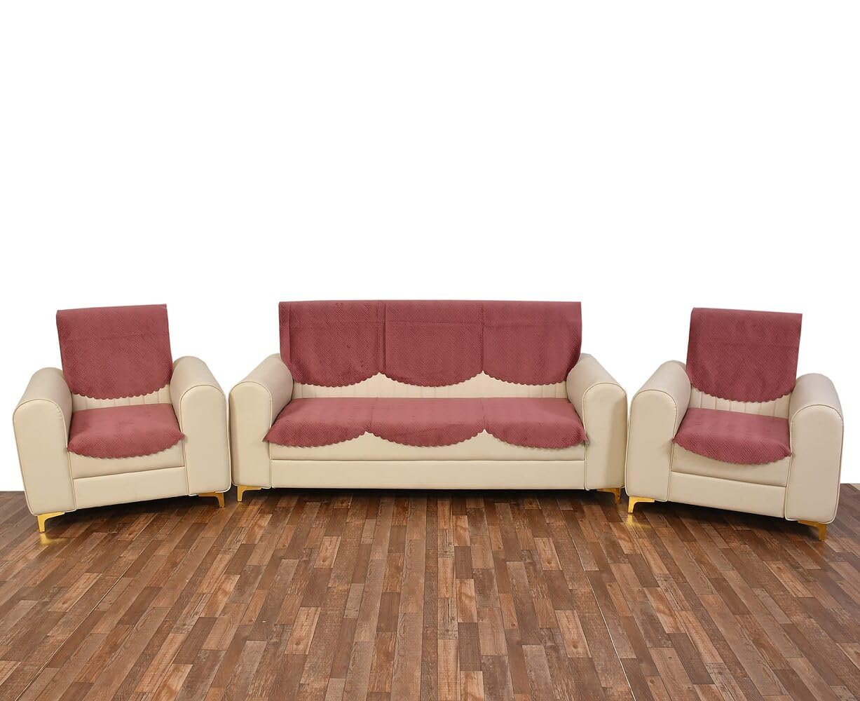 TIB The Intellect Bazaar Velvet L Shape Sofa Covers Set - Quilted 6 Seater Sofa Slip Protector Covers for Living Room Decor - l Shape Sofa Cover | 12 Piece - Peach (B0D1N8RNFY) Amazon Price History, Amazon Price Tracker