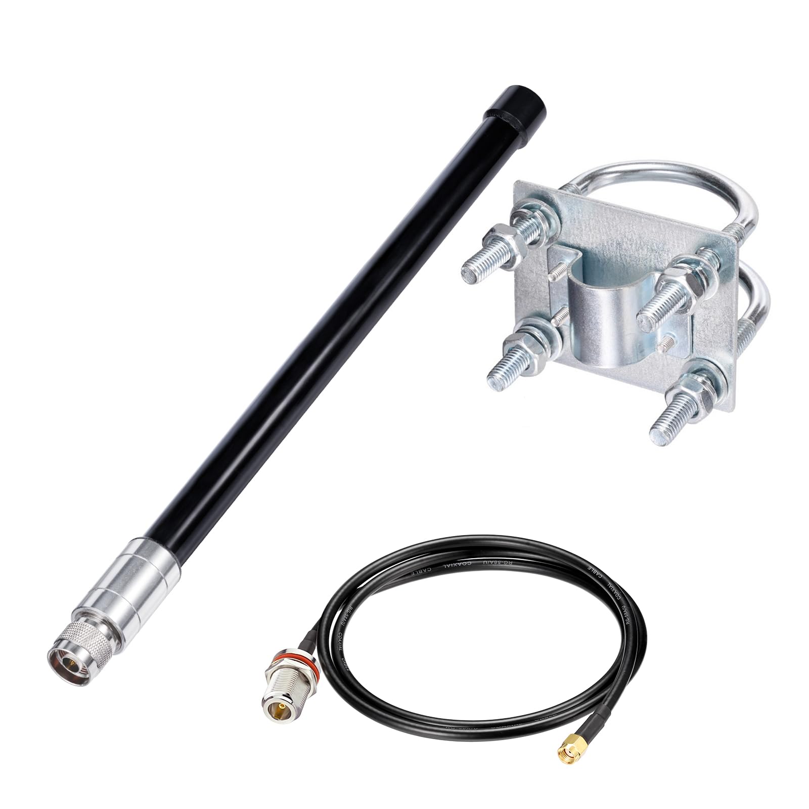 Bingfu Antenne hélium HNT Lora 915 MHz 3dBi - Câble RG58 de 0,9 m - Compatible avec Nebra Bobcat 300 Cal-Chip RAK V2 Syncrobit SenseCAP M1 Helium HNT Miner Hotspot Gateway