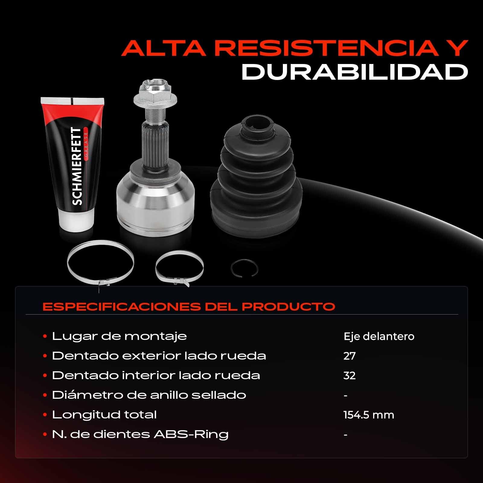 Frankberg Kit de junta homocinética del lado de la rueda delantera | Compatible con: Laguna II Grandtour KG0/1, Laguna II BG0/1